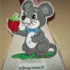 Geldgeschenk Geschenkverpackung - Achtung Mäuse Dreieckschachtel mit Applikation zum Aufbügeln - Nähen Bild 2