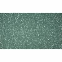 11,90EUR/m Baumwolljersey Dots unregelmäßige weiße Punkte auf dusty green / rauch grün Bild 1