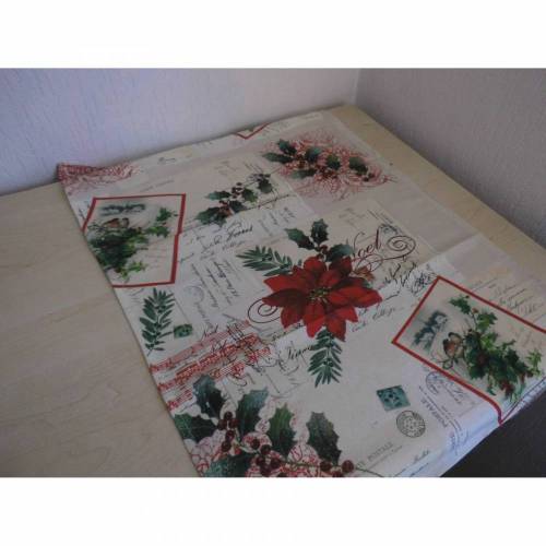 Tischläufer  Advent - Weihnachten Vintage Nostalgie - 75 x 41 cm