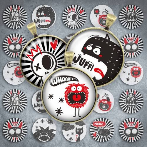 302 - Cabochon Vorlagen, 25mm 18mm 14mm 12mm, rund, Cabochon Motive, Bottle Cap images abstrakt modern pastell