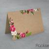 Tischkärtchen Kraftpapier-Look Blumen Pink Bild 2
