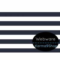 0,5m Webware Stripe dunkelblau Bild 1