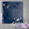 Gästebuch Hochzeit Aquarell Dark Blue Rosen mit weißen Seiten Hardcover 21x21cm Bild 2