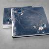 Gästebuch Hochzeit Aquarell Dark Blue Rosen mit weißen Seiten Hardcover 21x21cm Bild 3