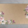 Gästebuch Hochzeit Kraftpapier Vintage Aquarell Blumen Pastell mit vorgedruckten Fragen Bild 3
