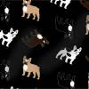 Stoff Hundemotiv "Französische Bulldogge", Baumwoll-Jersey, 50x100cm, viele Farben Bild 3