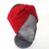 Rotes gestricktes Stirnband für Frauen, doppellagige Ohrenwärmer mit Verknotung, Geschenk für sie Bild 5
