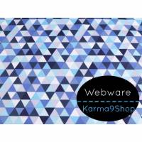 0,5m Webware Dreiecke royalblau Bild 1