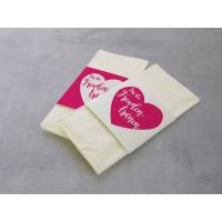 50 Stück Freudentränen Taschentuch Banderolen Herz Hochzeit Pink Bild 1