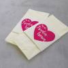 50 Stück Freudentränen Taschentuch Banderolen Herz Hochzeit Pink Bild 2
