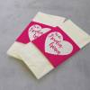 50 Stück Freudentränen Taschentuch Banderolen Herz Hochzeit Pink Bild 3
