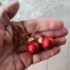 Christbaumkugeln Ohrhänger Ohrringe Ohrschmuck Weihnachten 2cm Bild 2