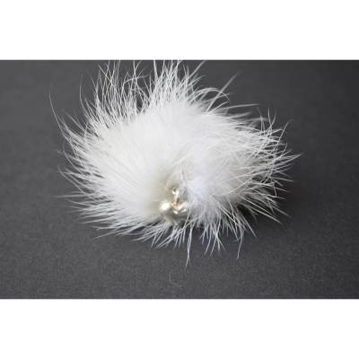 Edler Kettenanhänger/Wechselanhänger Herz mit Fellkugel - 925 Silber