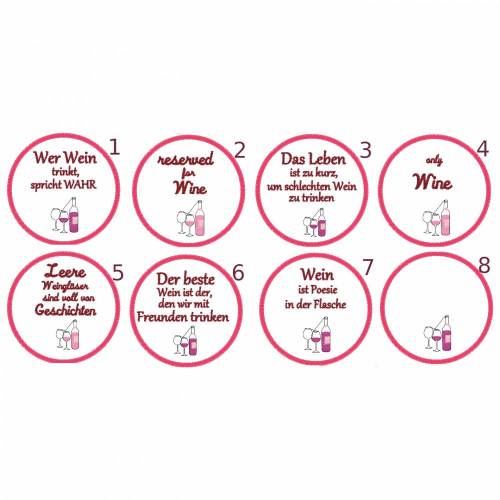 Wein Untersetzer Set selber zusammenstellen ITH