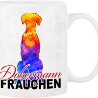 Hunde-Tasse DOBERMANN FRAUCHEN mit Hunderasse┊Kaffeetasse Bürotasse┊tolle Geschenkidee für Hundebesitzer Bild 1