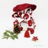 Nikolaussack,Geschenkbeutel für Nikolaus und Weihnachtsgeschenke, rot und weiß Bild 2