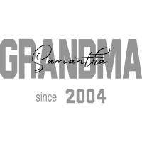 Grandma since..., Tasse weiß, grau, schwarz, Name des Kindes mittig auf Grandma, Geschenkidee, edel, egal ob ein, zwei, Bild 1