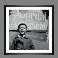 Harlem Portrait Little Boy - Kunstdruck Poster ungerahmt -  Fotokunst - schwarz-weiss Fotografie Vintage Bild 1