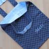 Kindertasche dunkelblau hellblau mit Namen personalisiert / Tasche / Stoffbeutel / Baumwoll Beutel Bild 1