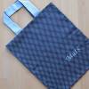 Kindertasche dunkelblau hellblau mit Namen personalisiert / Tasche / Stoffbeutel / Baumwoll Beutel Bild 2