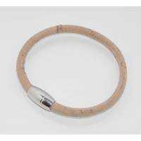 Armband Naturkork taube hellbraun mit Edelstahl Magnetschließe Bild 1