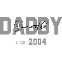 Daddy since....., Tasse weiß, grau, schwarz, Name des Kindes mittig auf Daddy, Geschenkidee, edel, egal ob ein, zwei, dr Bild 1