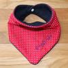 Halstuch für Kinder rot blau Fleece mit Namen personalisiert / Kinderhalstuch / Babyhalstuch Bild 1