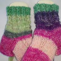 Babysocken handgestrickt in Größe 16/17 mit Bindeband, Socken für Babys Bild 3