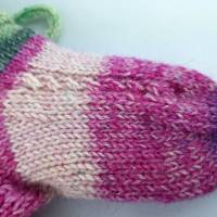 Babysocken handgestrickt in Größe 16/17 mit Bindeband, Socken für Babys Bild 7