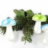 Weihnachtsdeko 4er Set Pilze aus Glas, Christbaumkugeln, Stückpreis 3,50 Euro, Christbaumschmuck, Material Bild 4