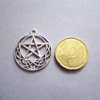 2x Anhänger Keltischer Knoten Pentagramm Antiksilber Bild 5