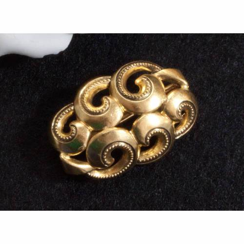 Alte Vintage Zierschnalle 30mm, Tuchhalter, Schalspange, Trachtenschließe, Trachtenschnalle, goldfarben