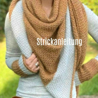 Strickanleitung Lizas Tuch Salted Caramel