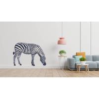 Hochwertiges Wandtattoo Zebra für das Wohnzimmer, Schlafzimmer,konturgeschnitten in 9 Größen ab 40 cm x 30 cm Bild 1