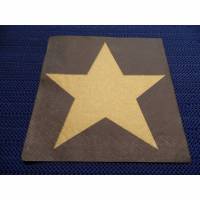 5 Servietten / Motivservietten  Stern gold auf schwarz W 336 Bild 1
