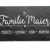 Türschild Familie Schiefer personalisiert Familienschild handbemalt Namensschild wetterfest Schieferschild Wunschtext Bild 2