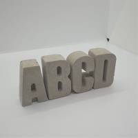 Deko Buchstaben aus Beton Betonbuchstaben A-Z Schriftzug personalisiert Bild 2