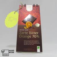 Notizblock, Upcycling, handgefertigt, Originalverpackung Schokolade, Zarte Bitter Orange Bild 1