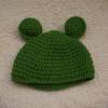 Babymütze Kindermütze gehäkelt für alle Kinder aus Wolle, Grün Frosch. Polyacryl Bild 3