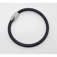 Armband Naturkautschuk schwarz mit Edelstahl Magnetschließe Bild 1