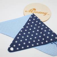 Halstuch für Kinder hellblau dunkelblau Sterne mit Namen personalisiert / Kinderhalstuch / Babyhalstuch Bild 7
