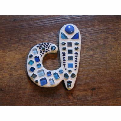Der Buchstabe d als Mosaik **Glasmosaik für den Hauseingang*handgefertigt*