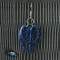 [2020-q-0003] Einzelner Quilling - Ohrhänger "Herz in Blau" Bild 1