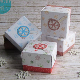 Geschenkschachtel "Schneeflocke" aus der Manufaktur Karla