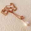 Rosa Silberkette mit Herz und Perlenanhänger, Schmuckanhänger, Zuchtperle, Handarbeit aus Bayern, Geschenk für Frauen, S Bild 3
