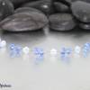 Wunderschöne elegante Kette, weiß & hellblau - zauberhafte Kristalle und funkelnde Glasrondelle - Halskette blau / weiß Bild 2
