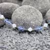 Wunderschöne elegante Kette, weiß & hellblau - zauberhafte Kristalle und funkelnde Glasrondelle - Halskette blau / weiß Bild 3