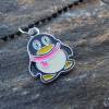 Pinguin mit Schal in verschiedene Farben Halskette Bild 2