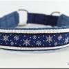 winterliches Halsband Eiskristall mit Zugstopp für deinen Hund, in 2 Farben und 3 Breiten, Hundehalsband Martingale Bild 5