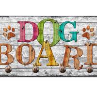 Hundegarderobe DOG BOARD Wandgarderobe, Leinenhalter┊tolle Geschenkidee für Hundeliebhaber Bild 1